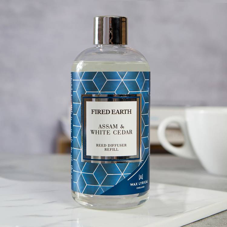 Fired Earth 200ml Reed Diffuser Refill - Assam & White Cedar