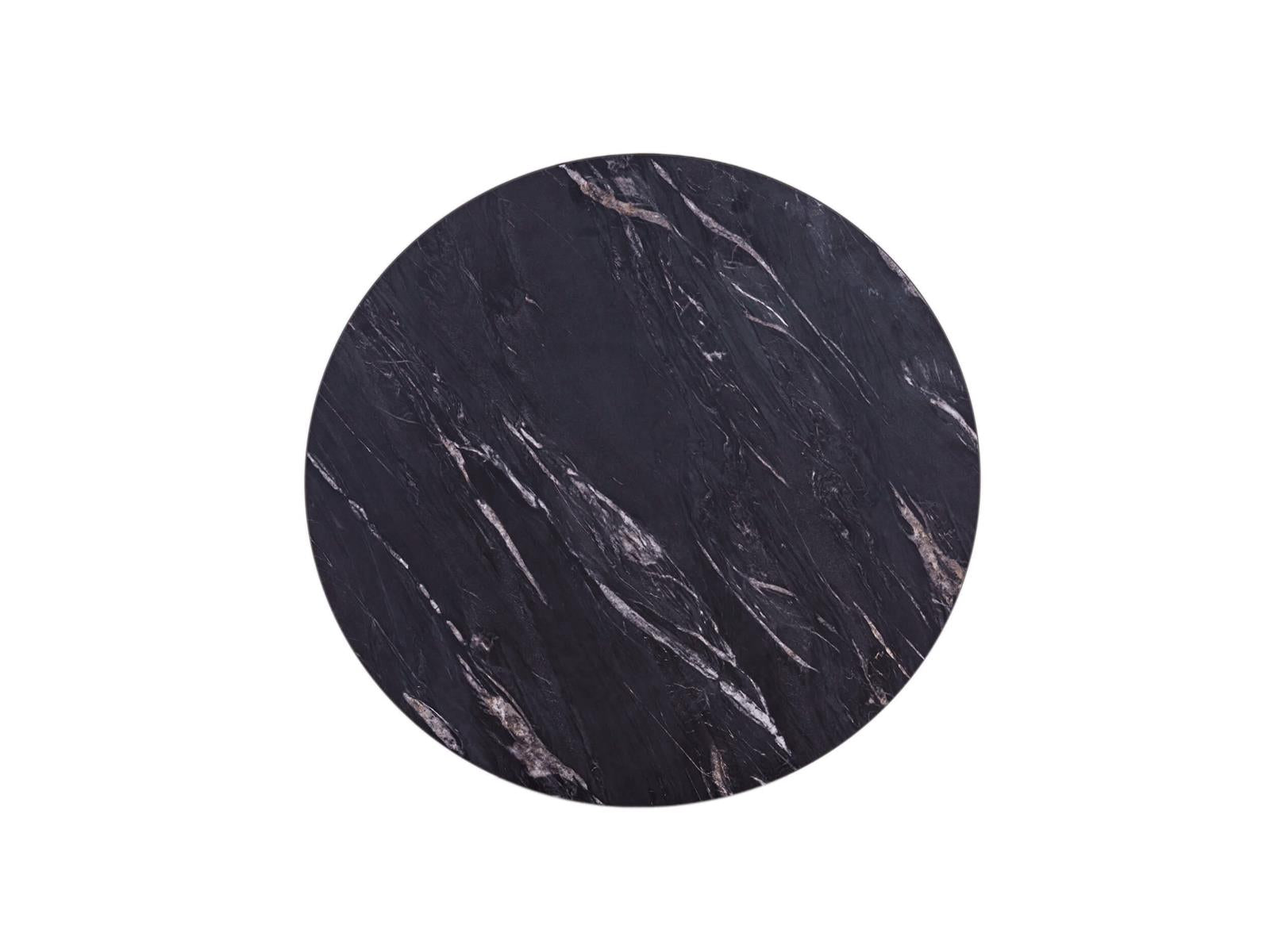 MaximaVida rond tafelblad Firenze 45 cm - zwart HPL marmer look