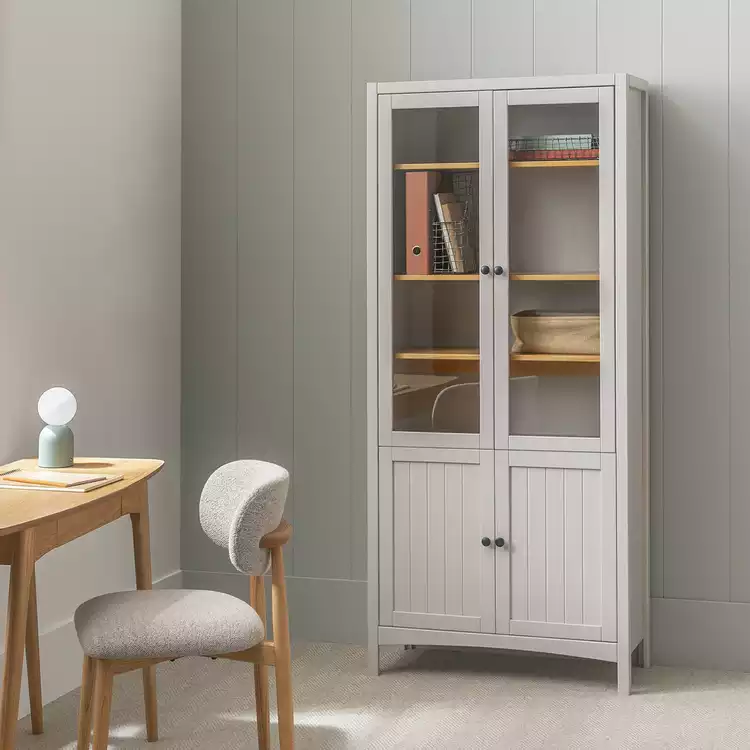 Habitat Bournemouth 4 Door Bookcase Cabinet - Grey