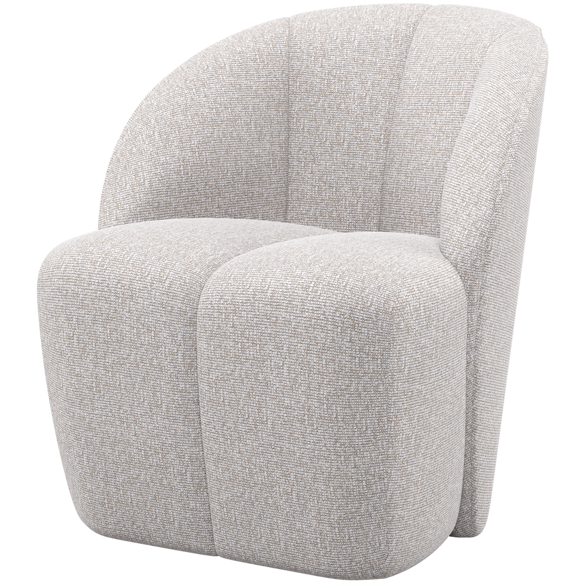WOOOD draaifauteuil Mojo - Bouclé - Ecru Melange - 75x68x77