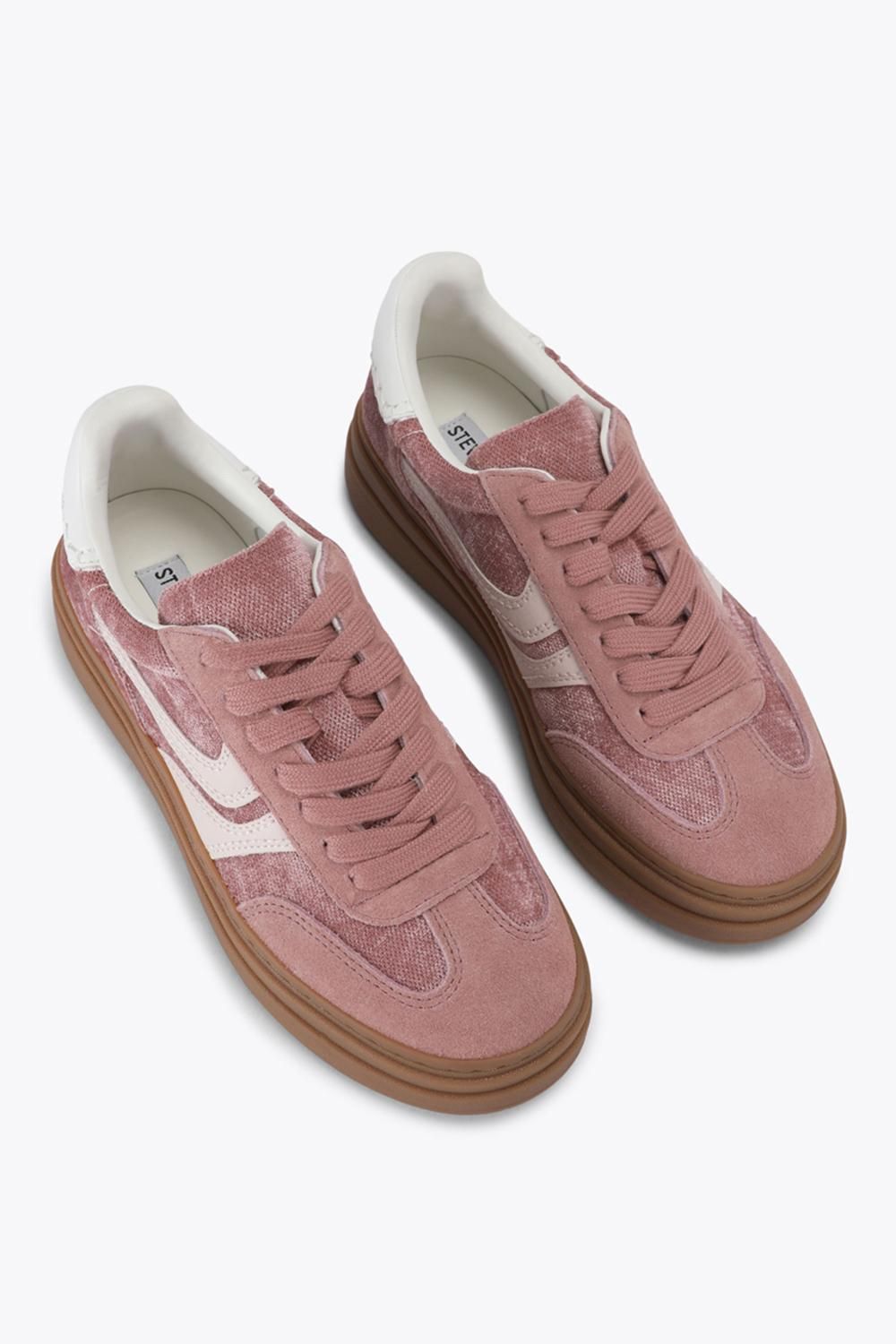 STEVE MADDEN Dodge Pink Suede' Suede Trainers
