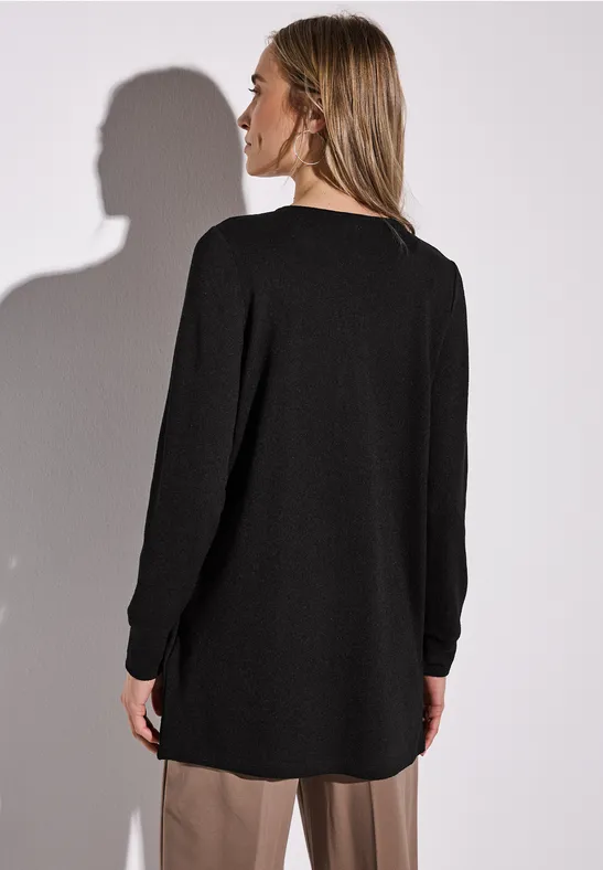 Lange Strick-Look Jacke