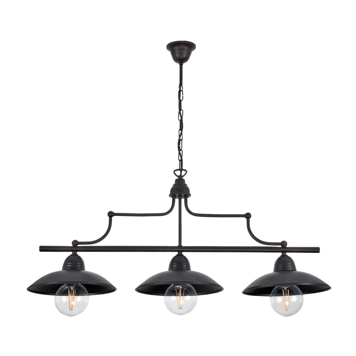 Lampa wisząca EDYLIT retro brązowa loft 3xE27 TORINO 12-512