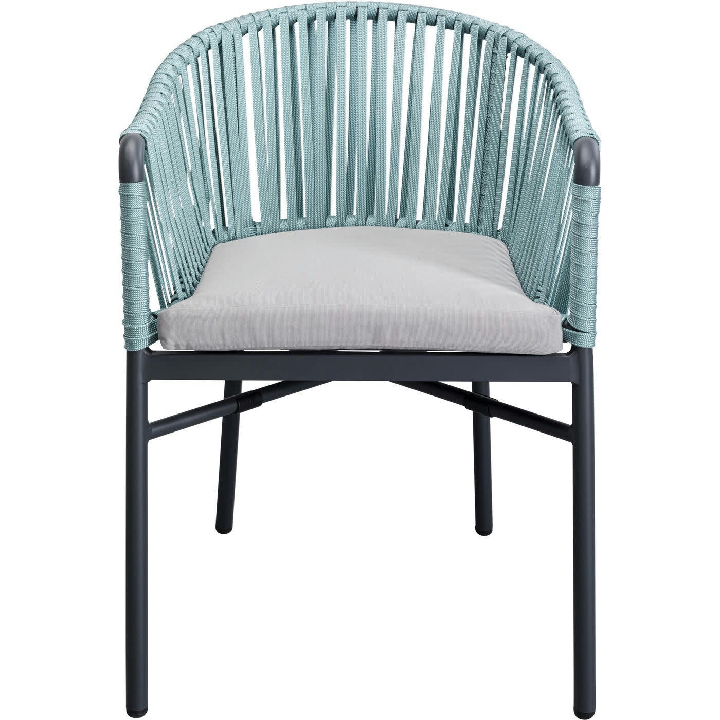 SANTANYI - Chaise de jardin avec accoudoirs Santanyi bleue Kare Design