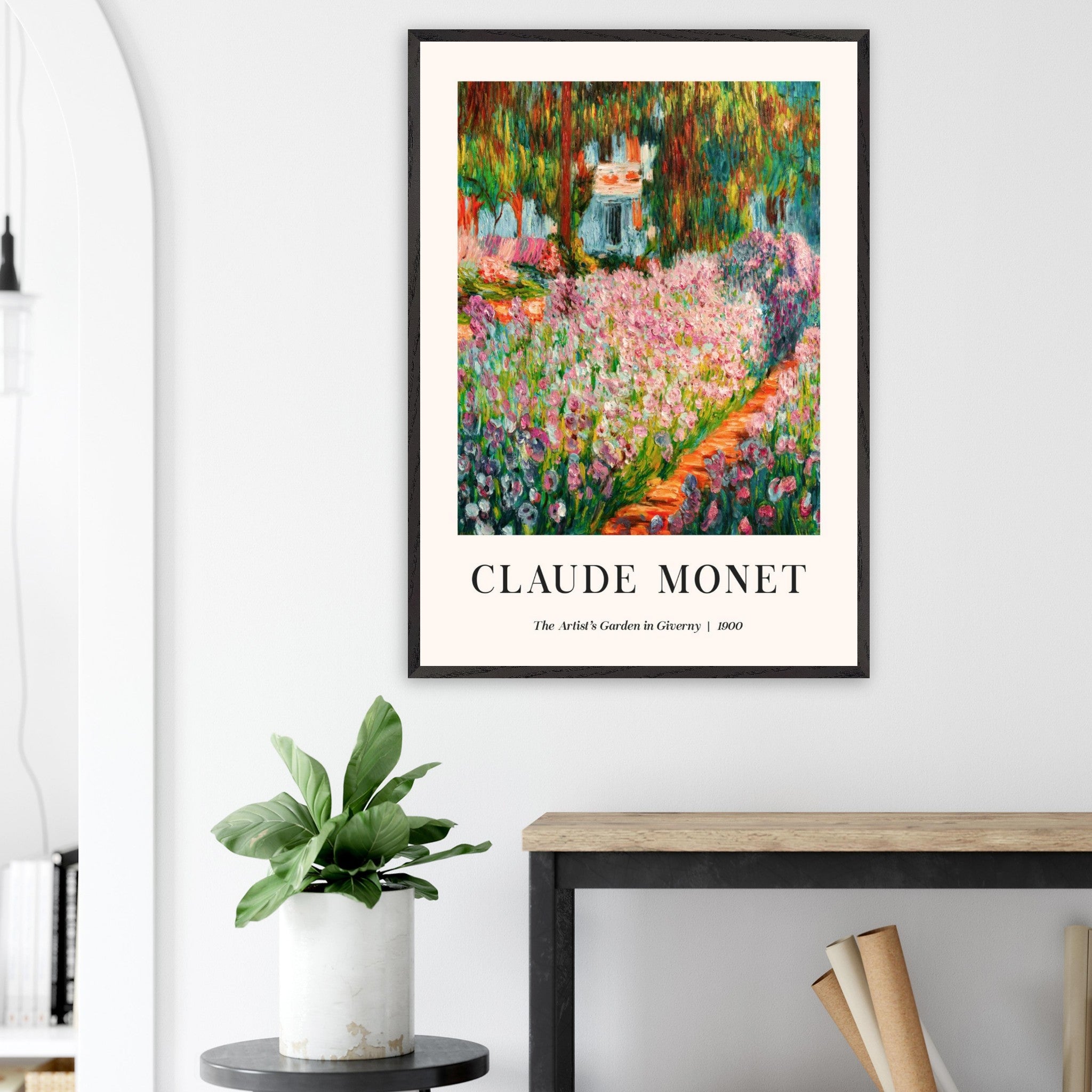 Artfulprints Poster Claude Monet – The artist’s garden in Giverny III  - 70x100 cm - Meerkleurig
