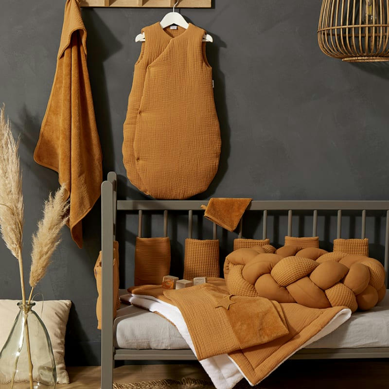 - Cape de bain avec gant bambou noisette (70 x 70 cm)