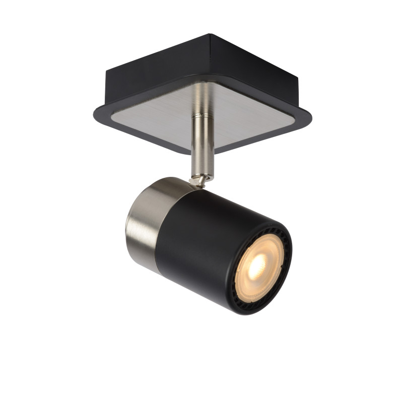 Spot LED Lennert noir dimmable GU10 5 W LUCIDE