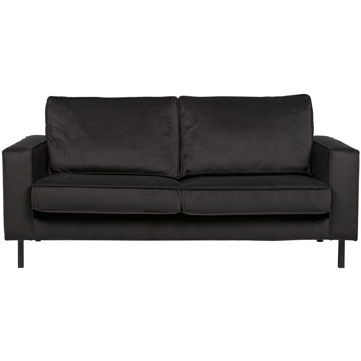 WOOOD 2,5-zits bank Robin - Fluweel - Grijs - 80x180x93