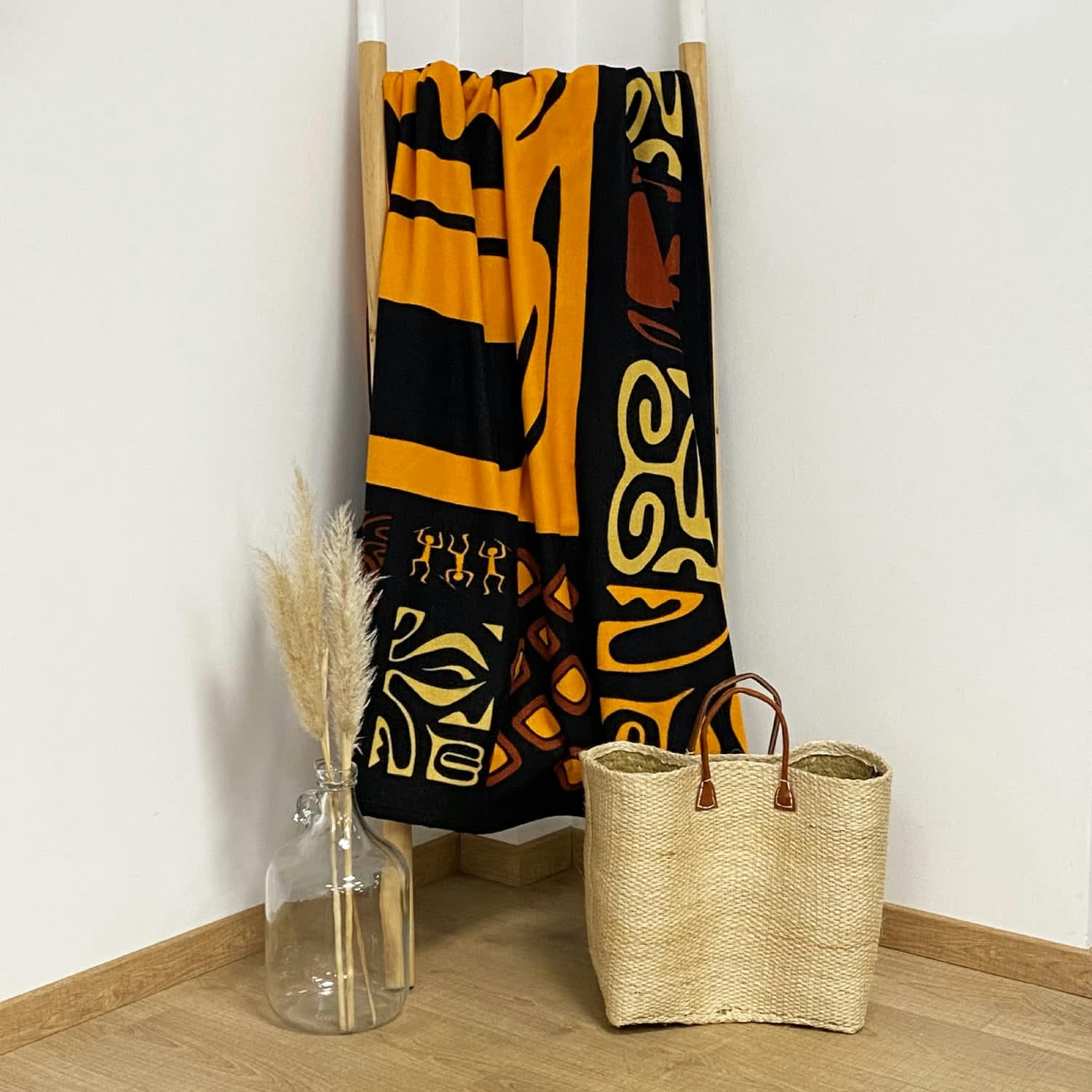 PLAGE MICROFIBRE - Serviette de plage microfibre Coba 140x170 marron