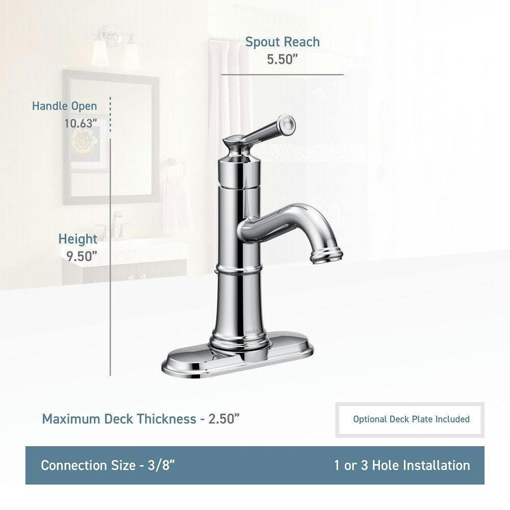 Moen® Belfield Single Handle High Arc Bathroom Sink Faucet, WaterSense® Certified, Nickel