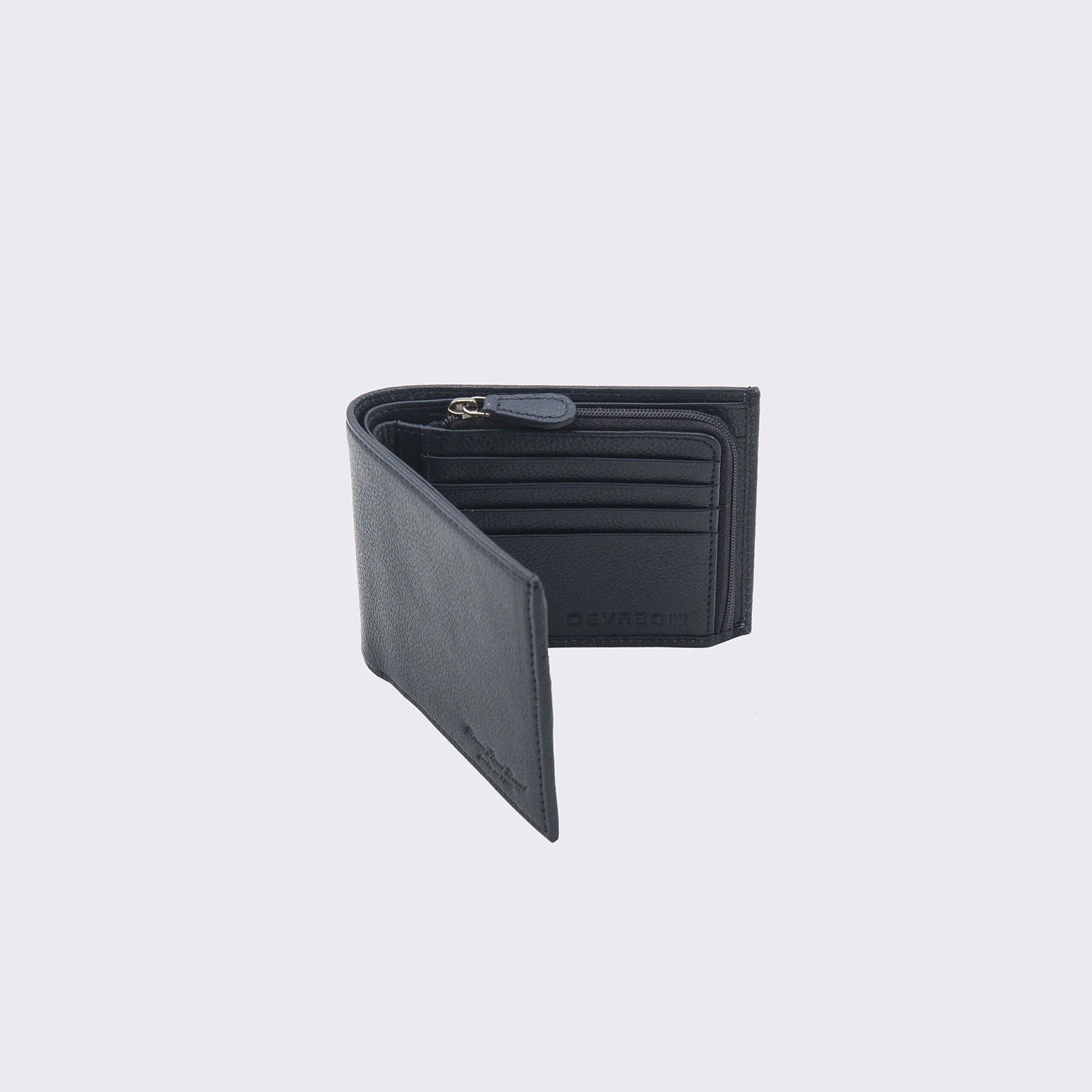 Portefeuille en cuir grainé