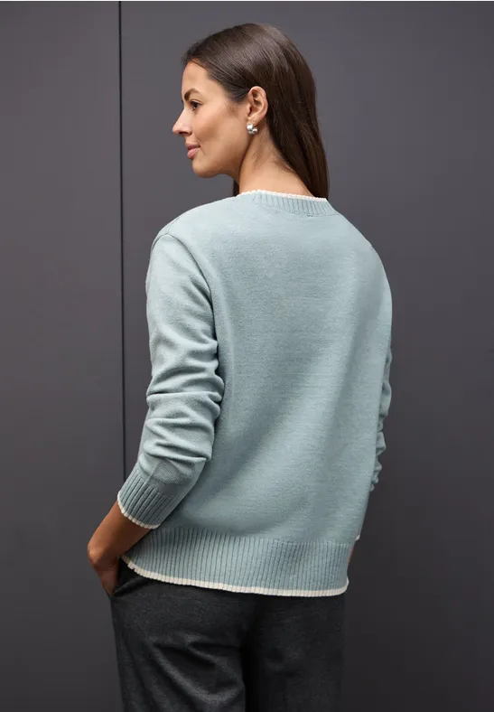 Cardigan mit Kontrastdetails