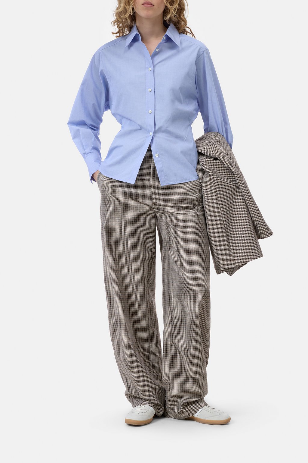 Taillierte Baumwoll-Bluse