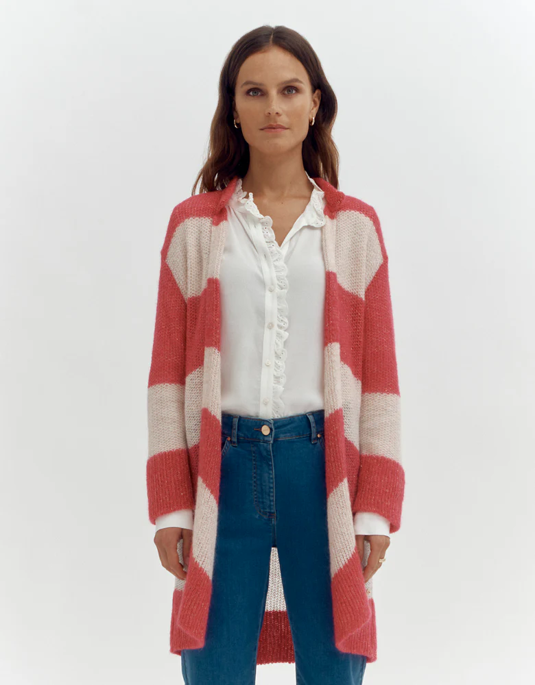Gilet long maille en mohair GAYA/87081/901