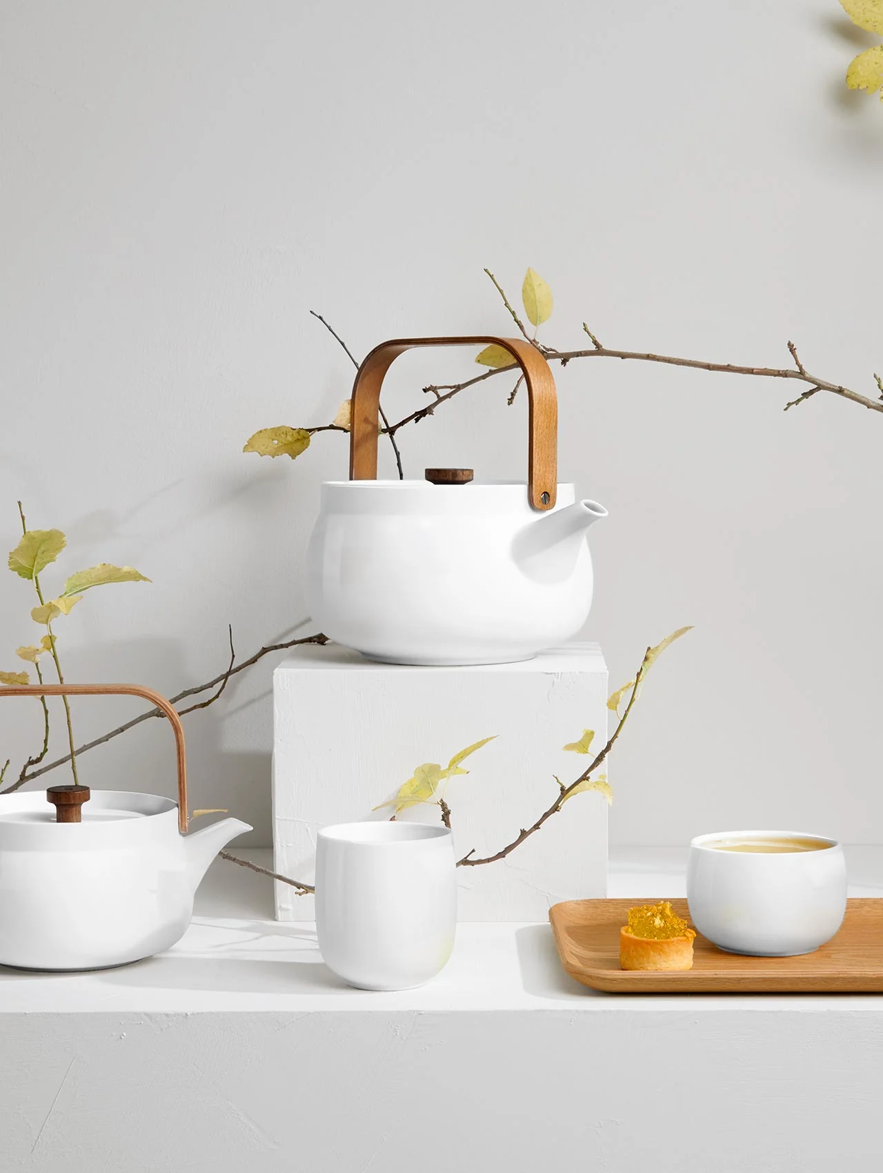 teeschale, white