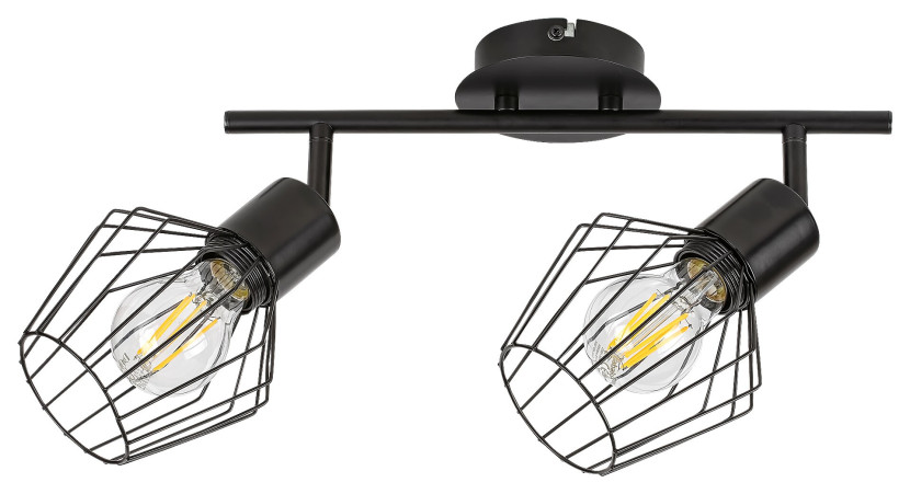 Reflektor sufitowy czarny Belano 2xE27x40W wym:21x35,5x21cm Rabalux