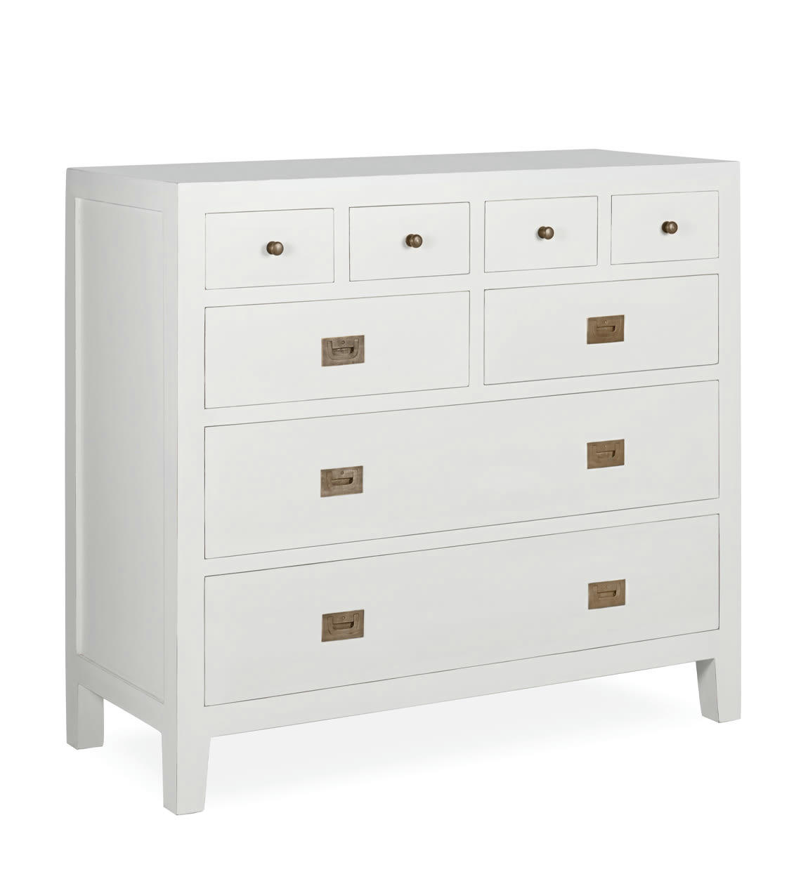 EVEREST - Commode en bois de mindi blanc L110