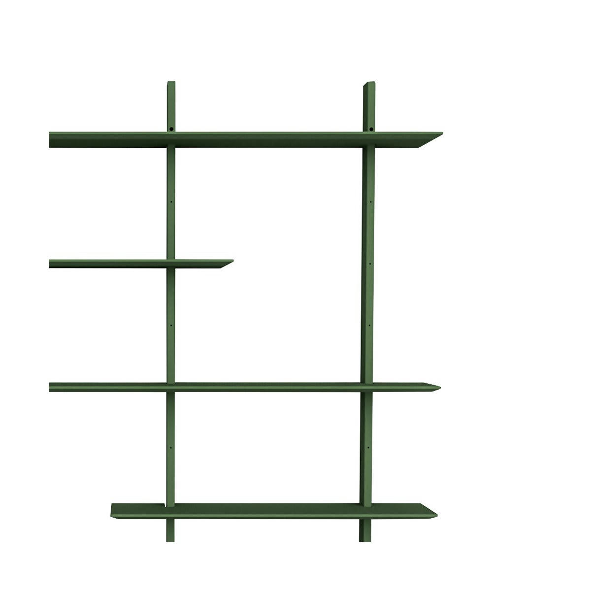 SADIL - Grande étagère design murale 190x162cm vert