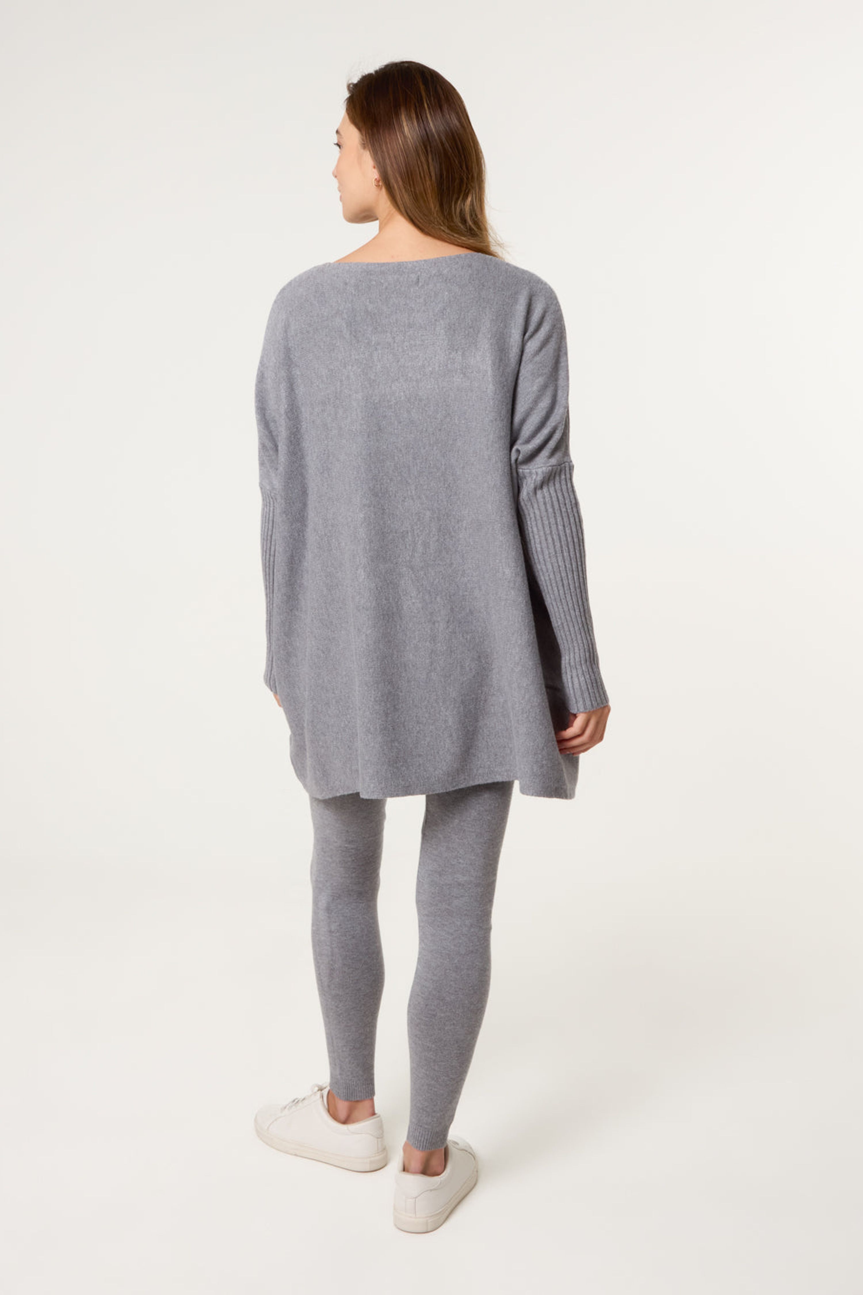 Blue Vanilla Grey Knitted Oversized Set