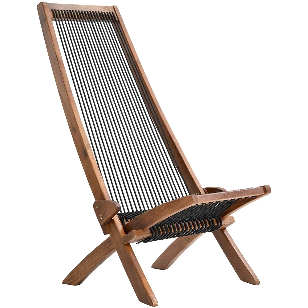 Outdoor Furniture Folding Roping Wood Chair