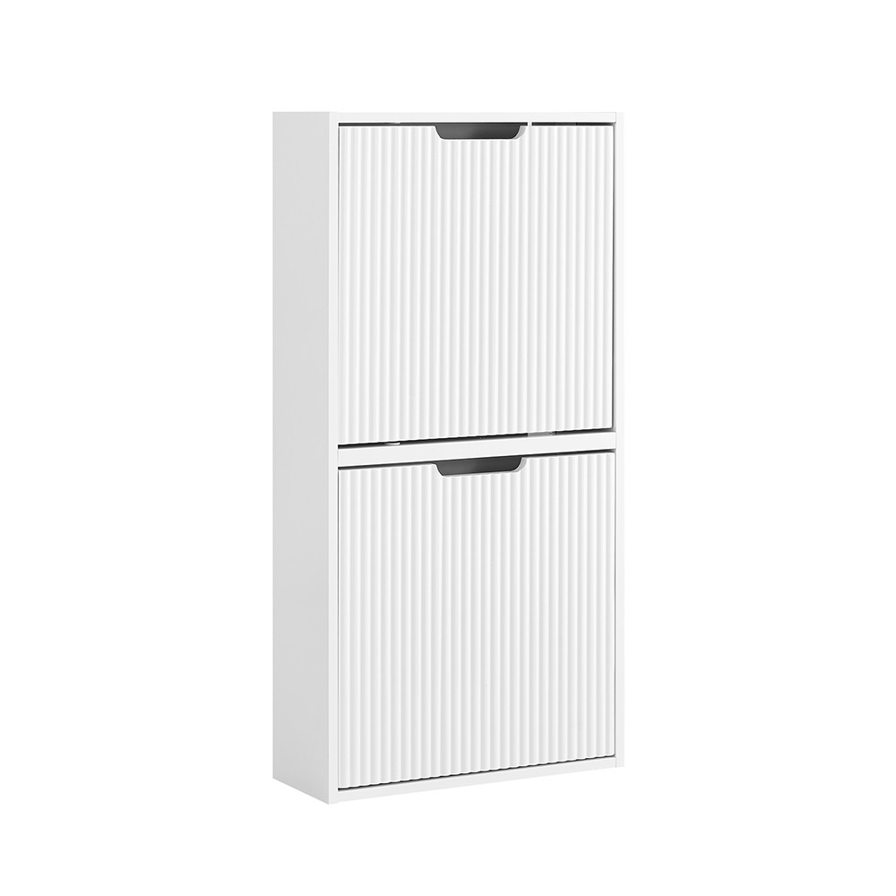 SoBuy Szafka na buty z 2 drzwiczkami Biały 110x54x99.5cm Nordycki FSR204-W