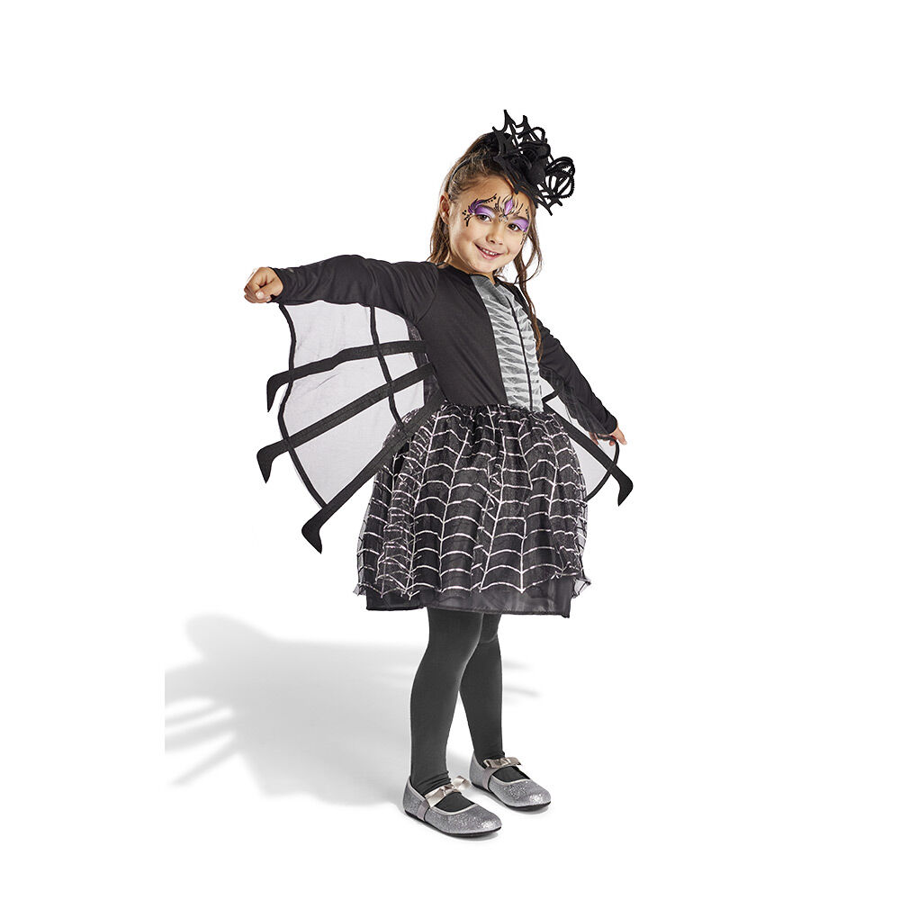 Déguisement enfant Halloween araignée robe noir et blanc 11/14 ans