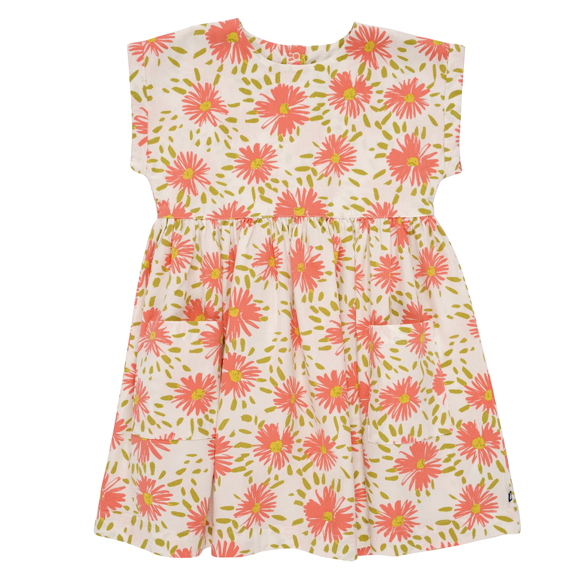 Petit Bateau - ROBE MC 6 8 10 - White / Red