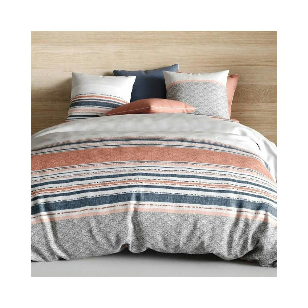 CHAKRA - Parure de couette 100% coton 57 fils imprimée 260x240 2 taies