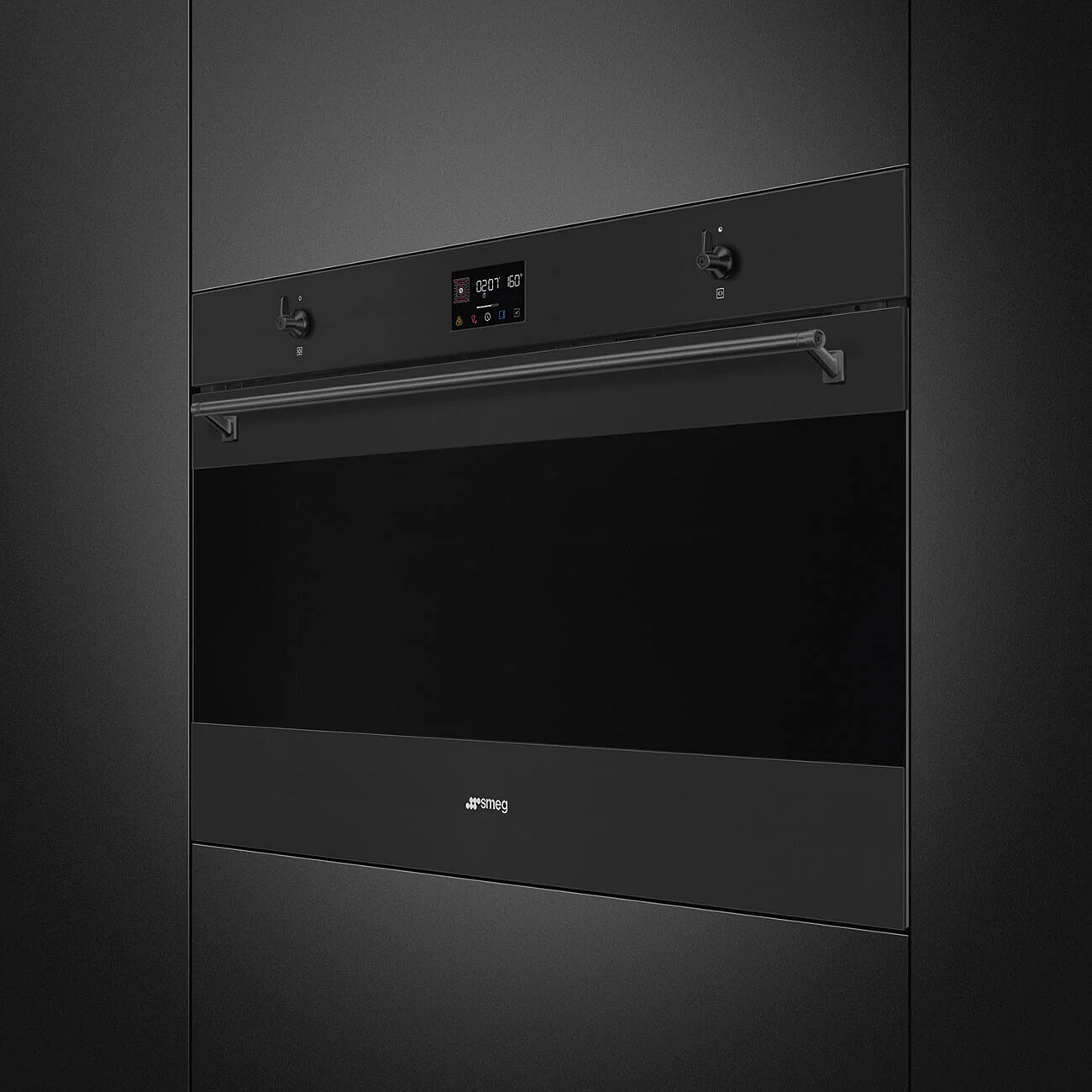 90cm Classic Pyrolytic Single Oven Matte Black
