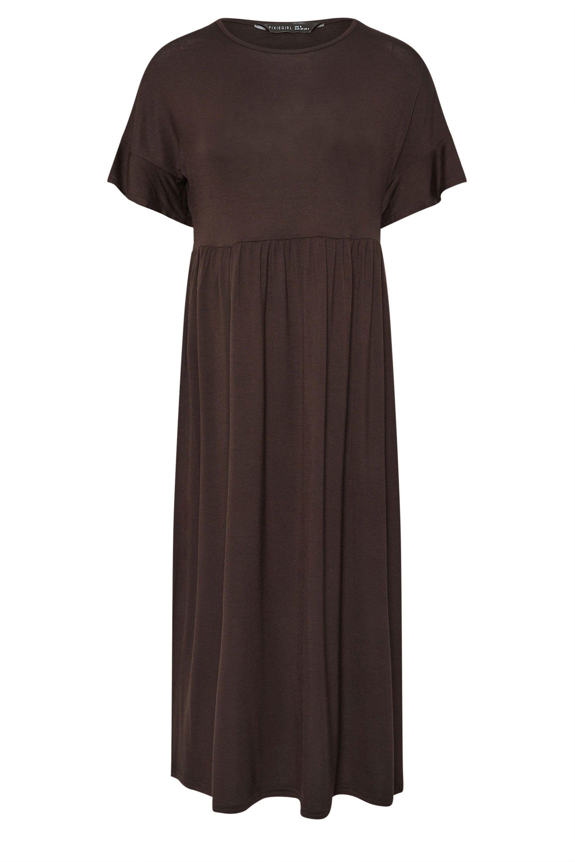 PixieGirl Petite Frill Smock Midi Dress