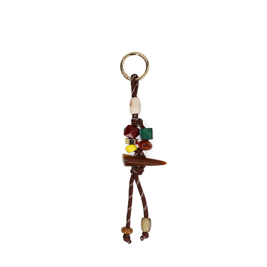 Manfield Donkerbruine bag charm