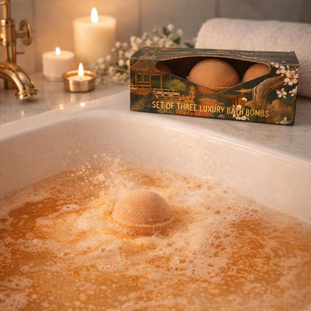Candlelight Samarkand Luxury Bath Bomb Set 3pcs Wellness Gift