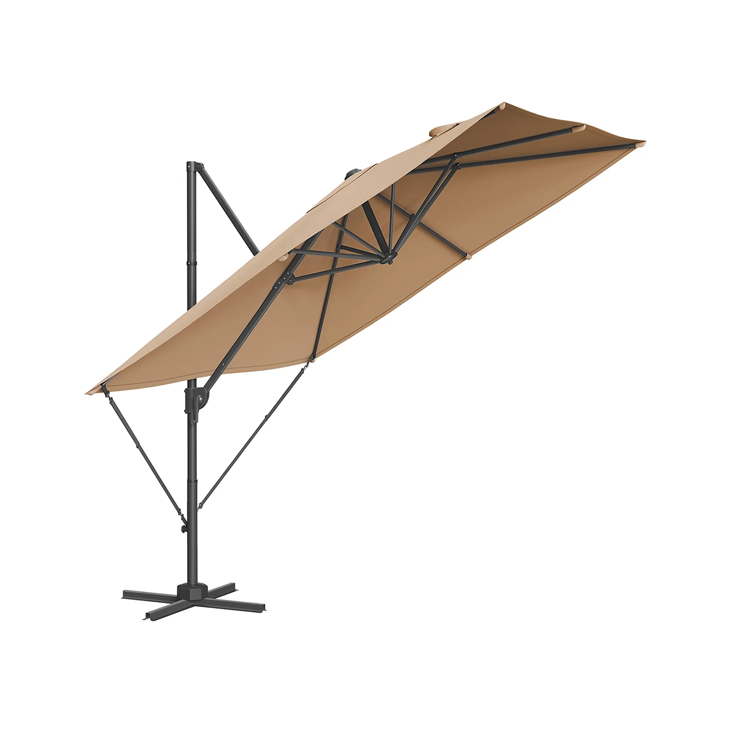 Parasol de jardin 270 x 270 cm déporté