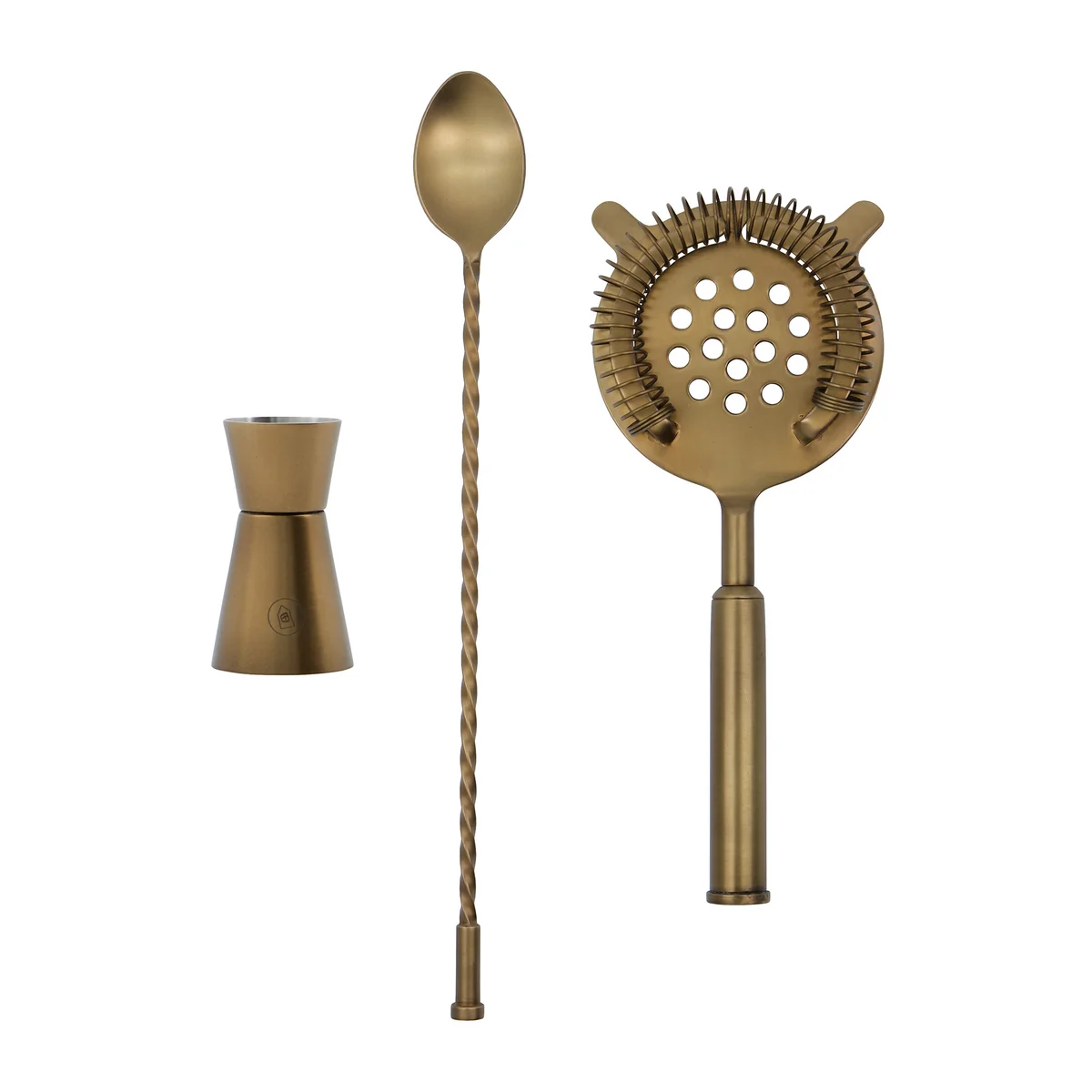 House Doctor - Baar Cocktail-Set, antikes messing (3er-Set)