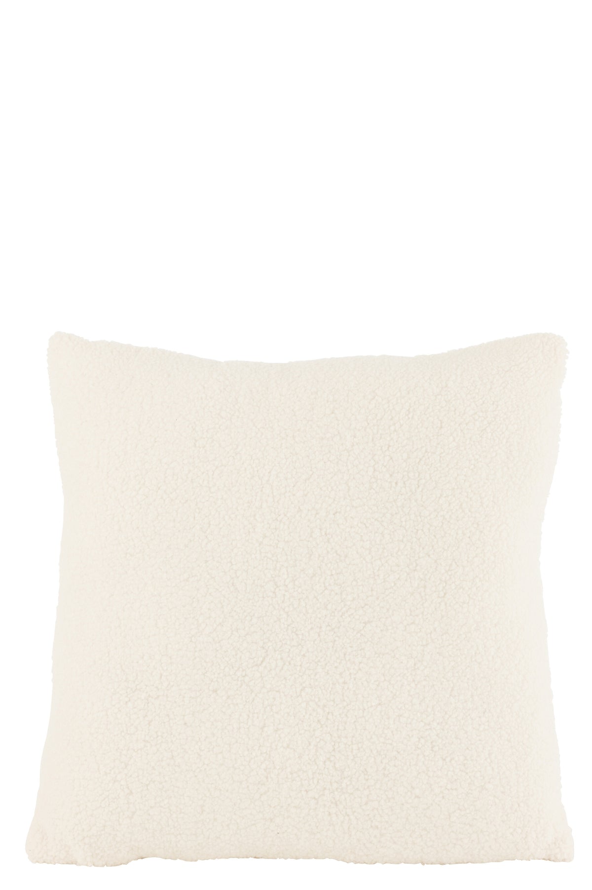 J-Line kussen Teddy - polyester - wit