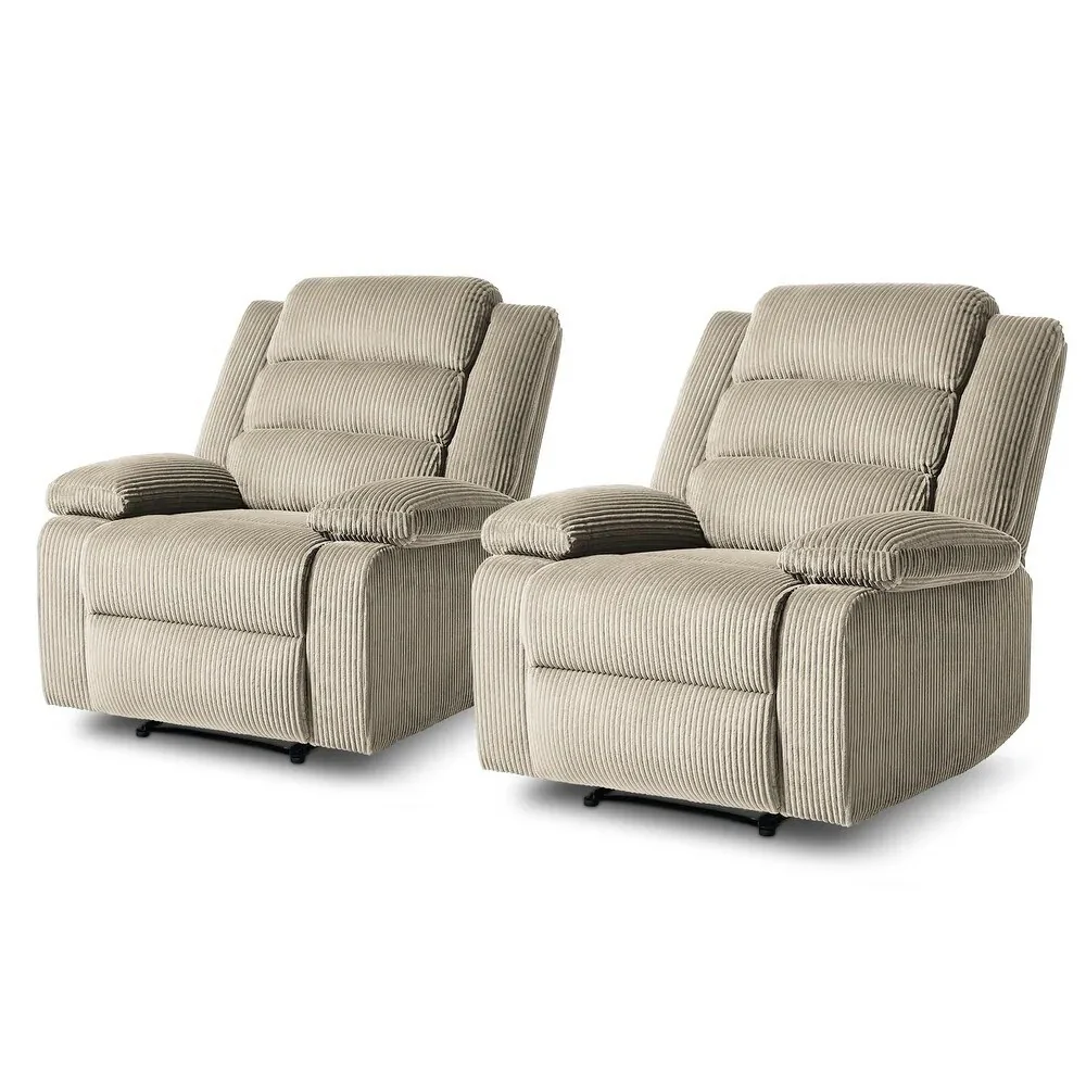 Modern Upholstered Recliner Chair with Adjustable Backrest