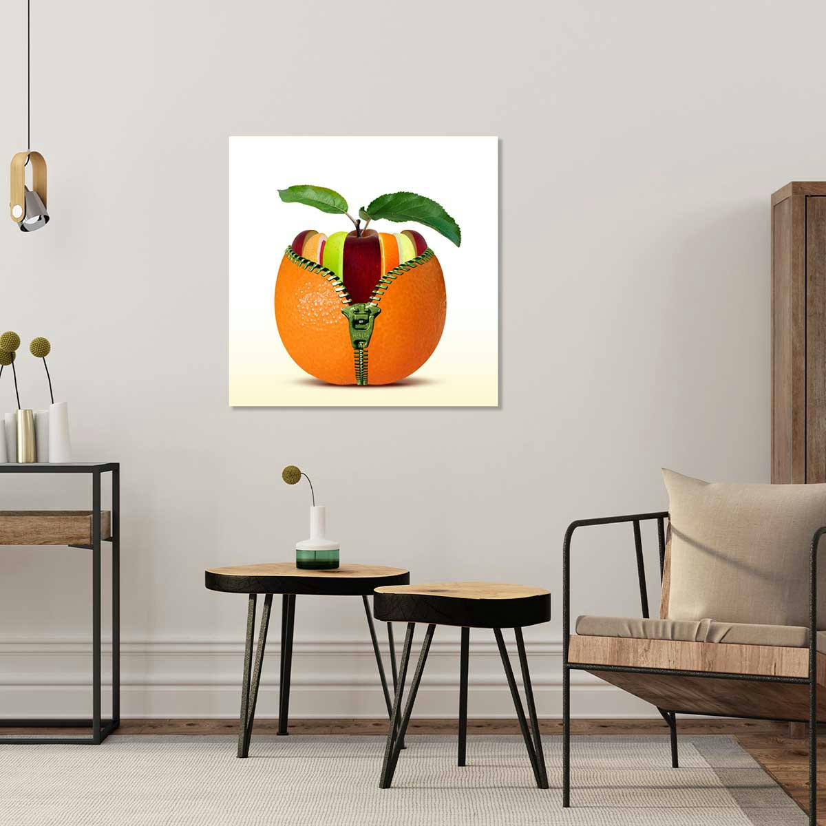 - Tableau fruits décoration cuisine imprimé sur toile 100x100cm