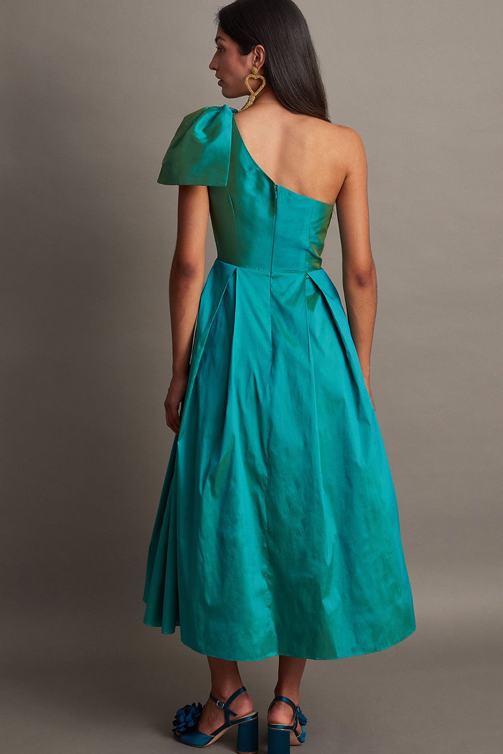 Monsoon Bliss One-Shoulder Dress Green