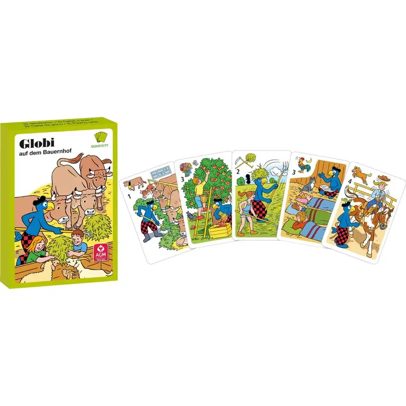 Kartenspiel Globi auf dem Bauernhof