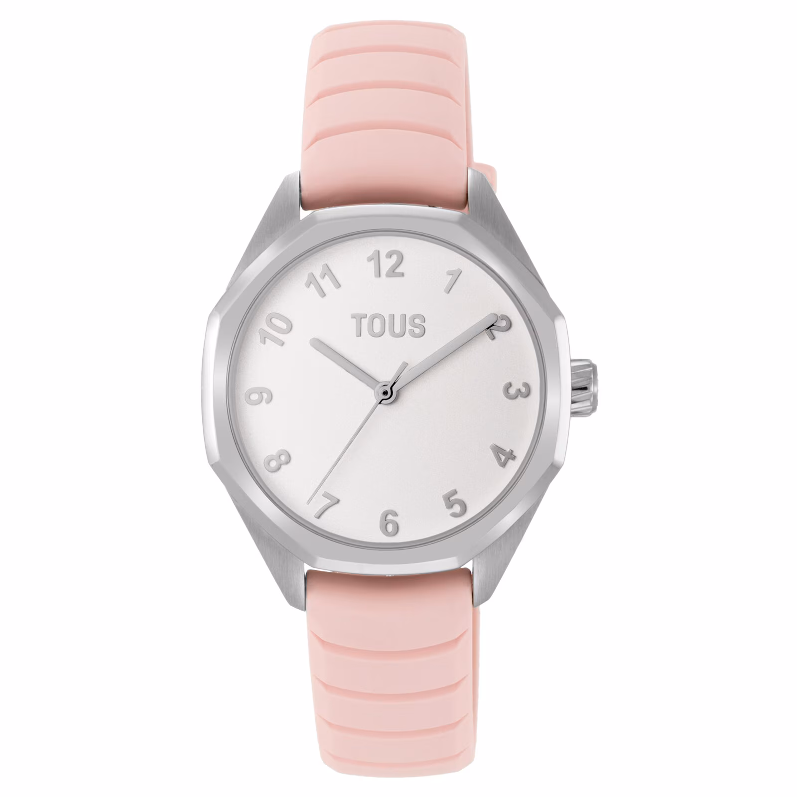 Reloj analógico con correa de caucho en color rosa TOUS Now KDT