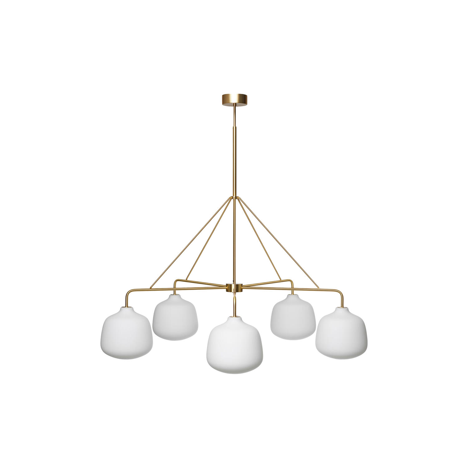 Holborn 5 Chandelier, brass