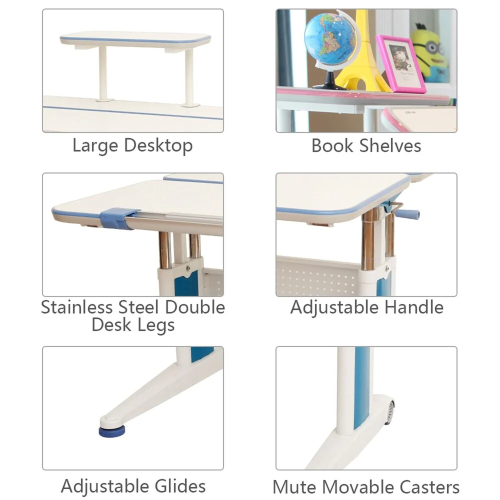 Kids Sit and Stand Ergonomic Height Adjustable Desk-The Care Desk