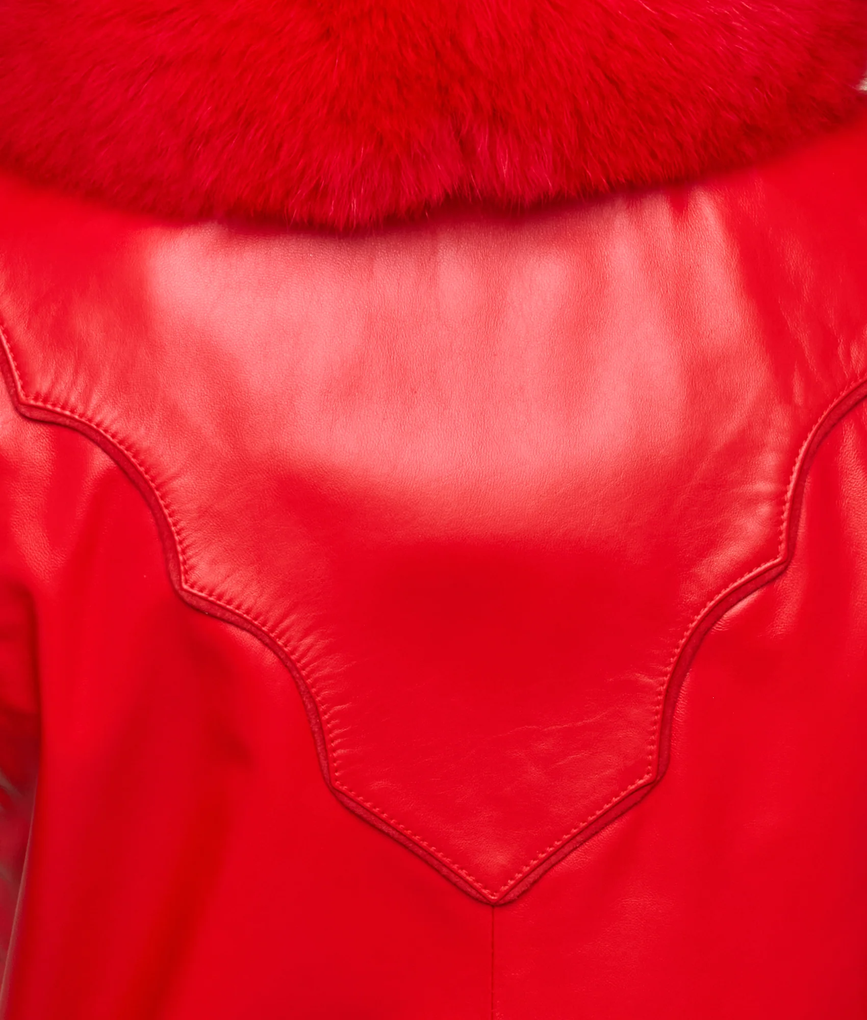 Duchess of the Range Fur Vest - Red