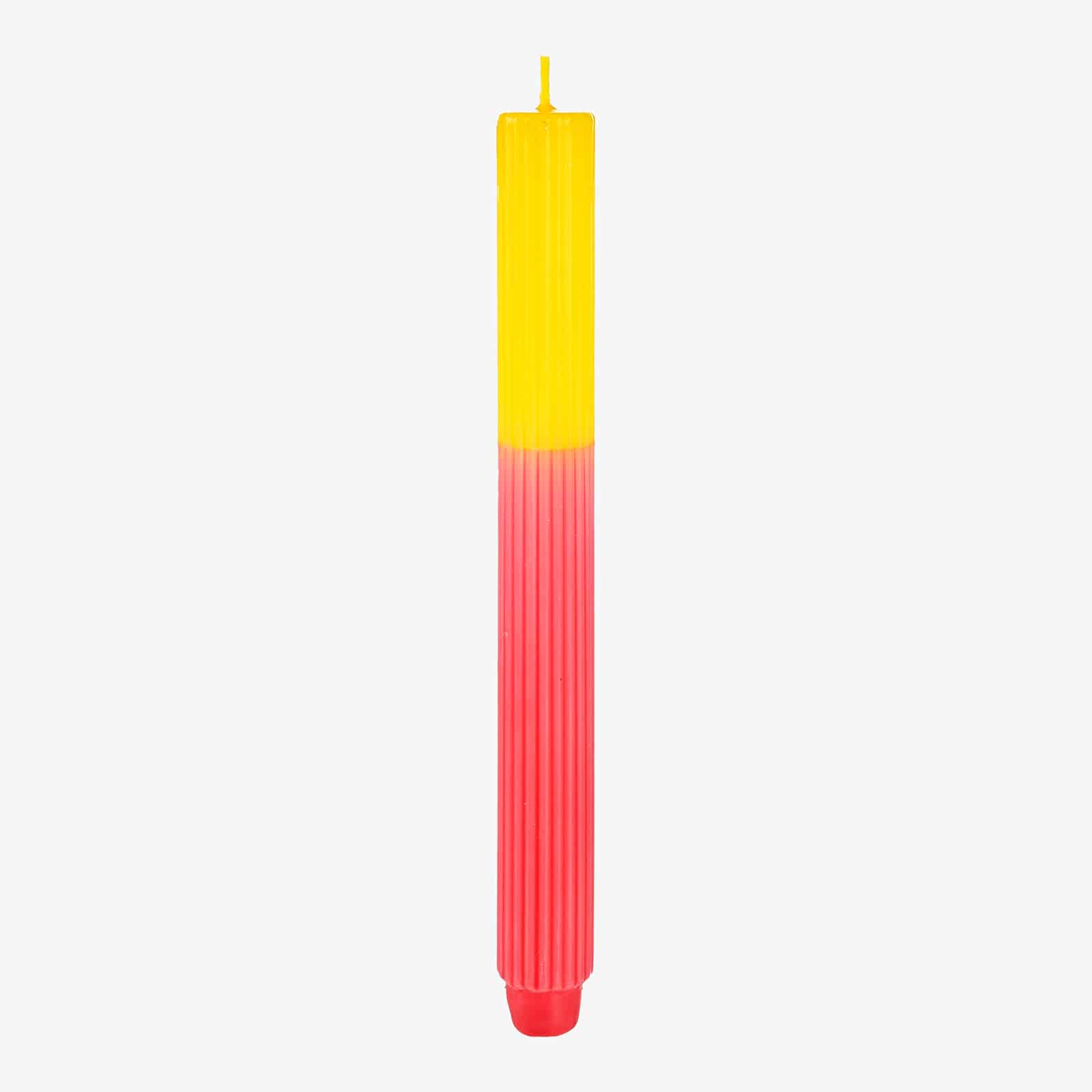 Stabkerze Twotone Mini Rille Rosa, ⌀ 2.8 cm, H 265 mm