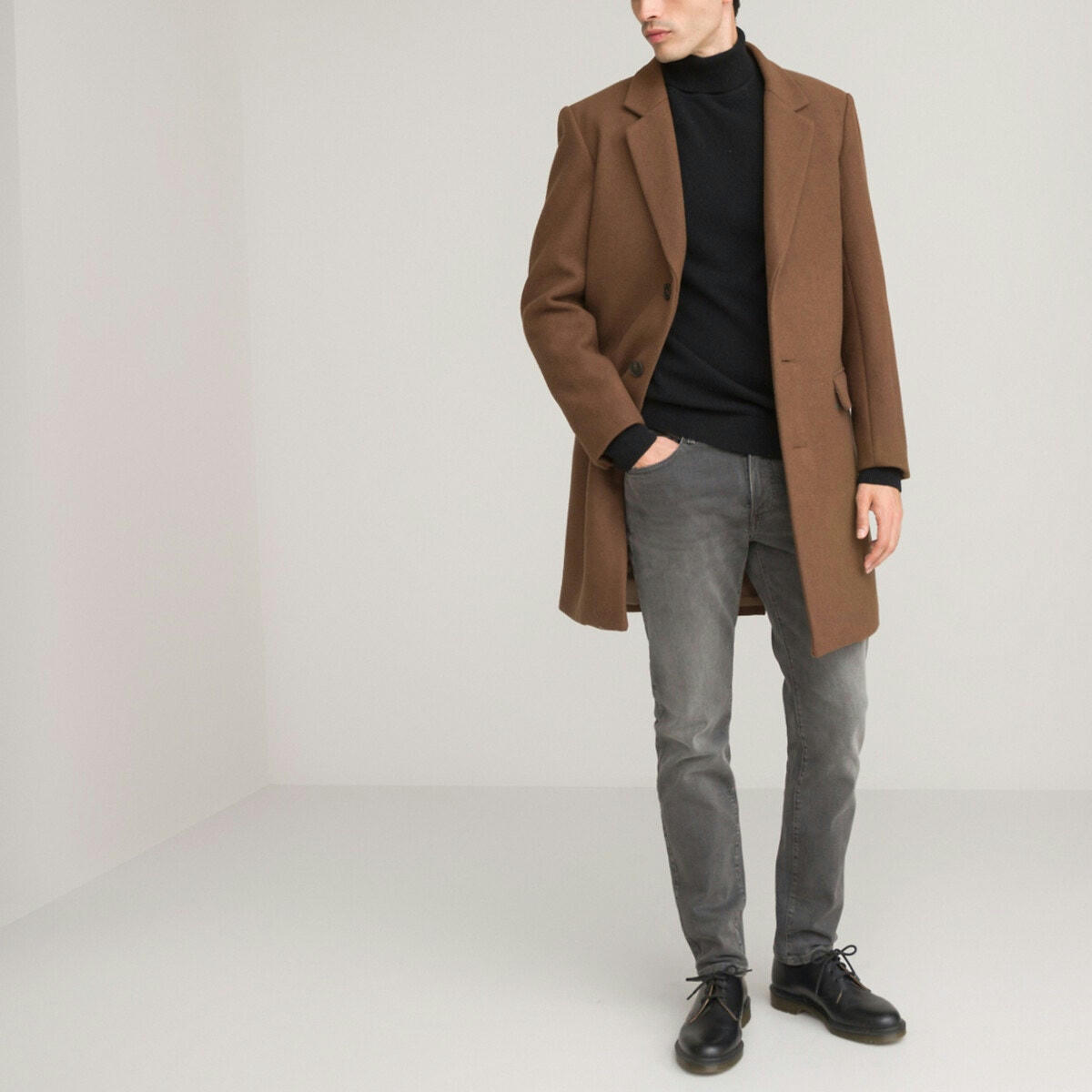 Pull col roulé en cachemire, made in Europe