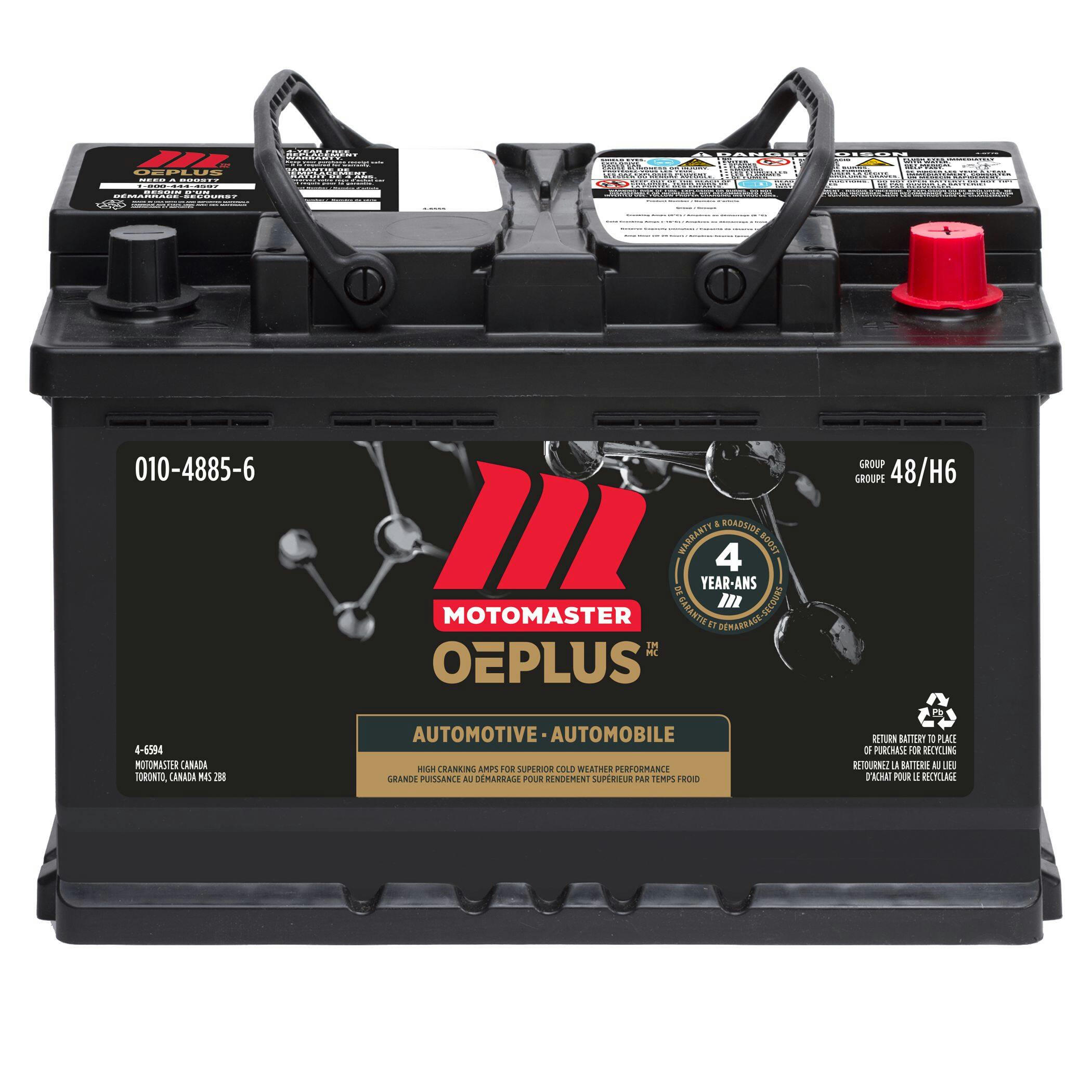 MOTOMASTER OEPLUS Group Size 48 (H6/L3) Battery, 730 CCA