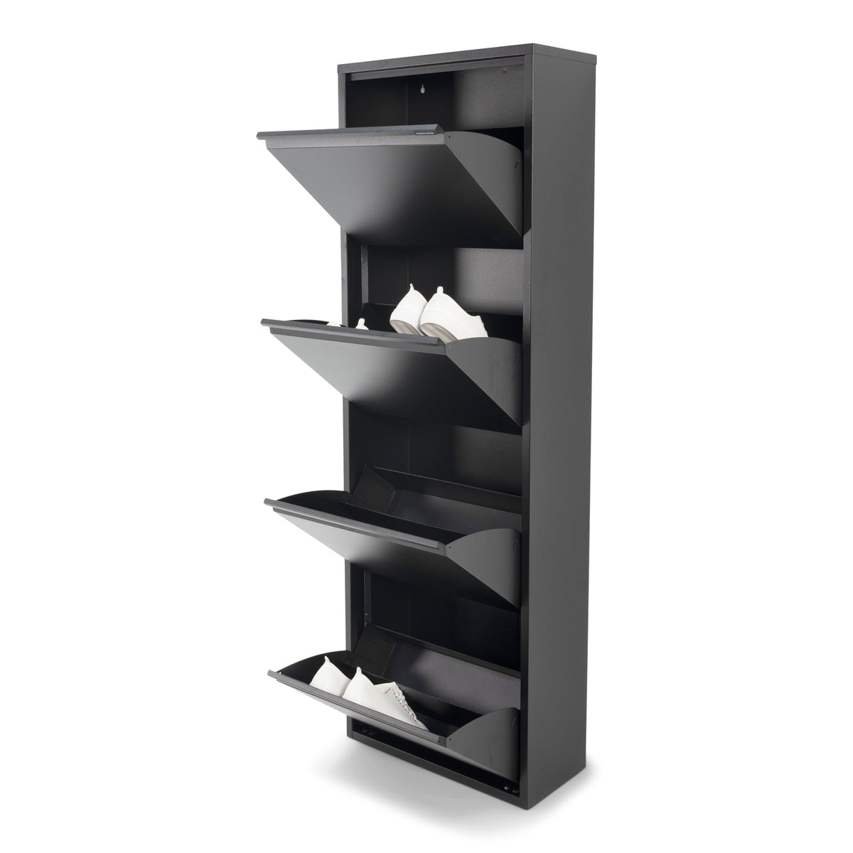 Spinder Design schoenenkast Billy 4 - Zwart -16 paar schoenen