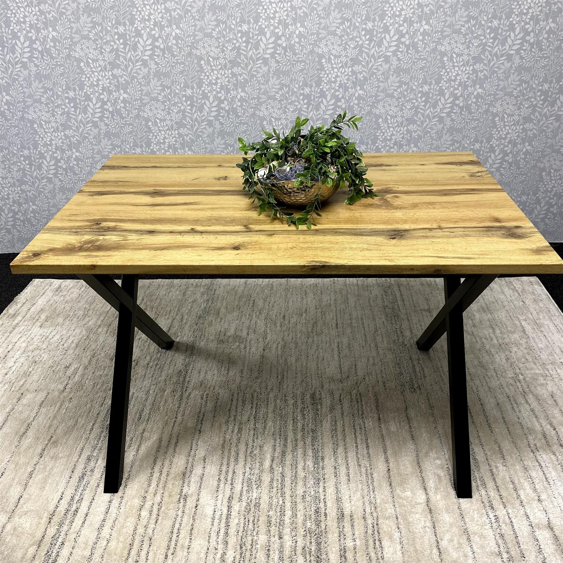 KOSY KOALA Wooden Dining Table With Metal Legs for Dining, Work, or Study