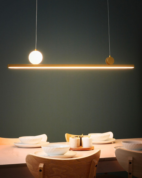 Lampa wisząca LED nowoczesna geometryczna złota