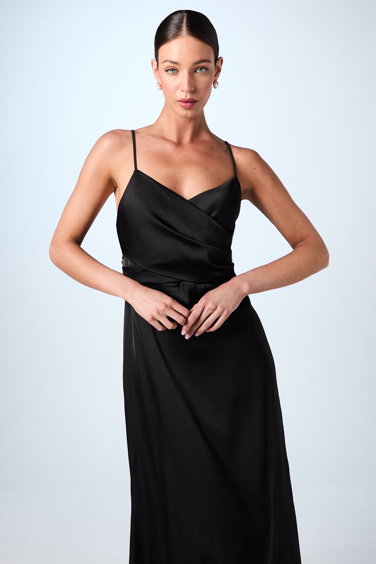 Coast Wrap Waist Satin Cami Bridesmaid Dress